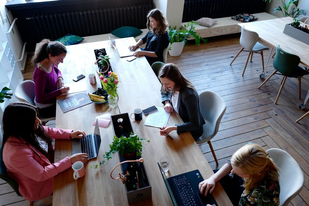 team meeting in office